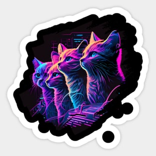 Cyber Cat Sticker